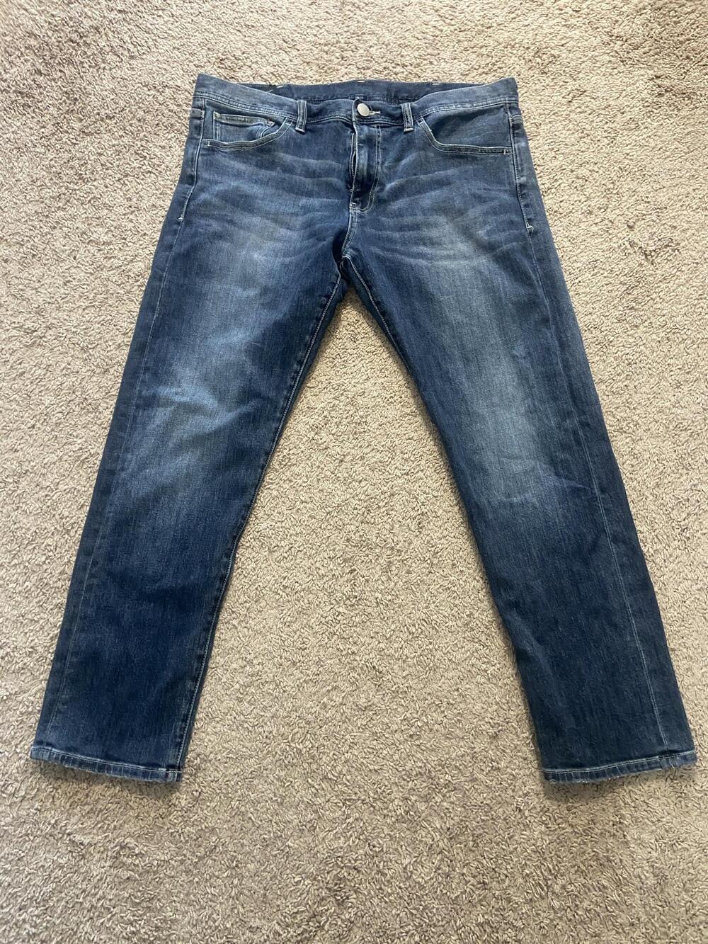 Armani Exchange Jeans Mens 38x29 Blue Med Wash Regular Straight Denim Pockets